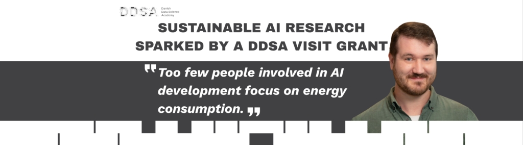 Sebastian Mair and Raghavendra Selvan discussing sustainable AI research collaboration